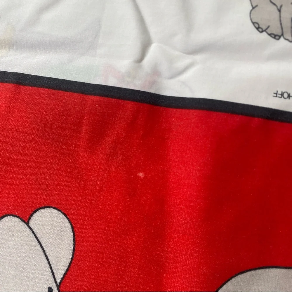 Vintage Kids Boys Girls Babar Elephant Graphic Cotton Mix Sheet Twin Size Retro